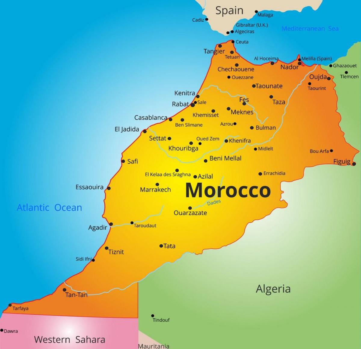 خريطة البلاد المغرب