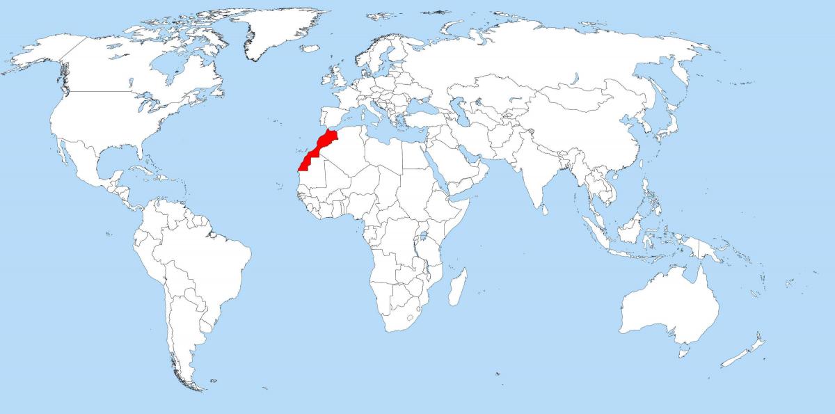 المغرب موقع على خريطة العالم