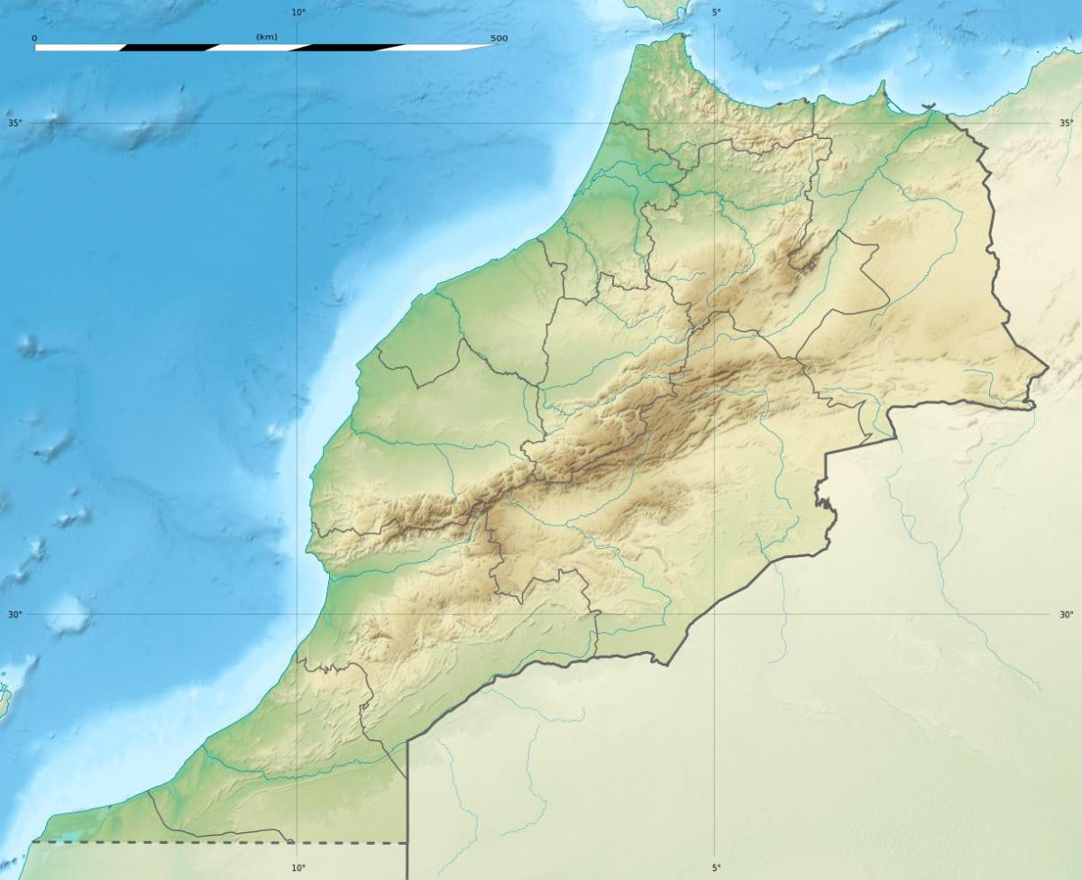 خريطة طبوغرافية للمغرب